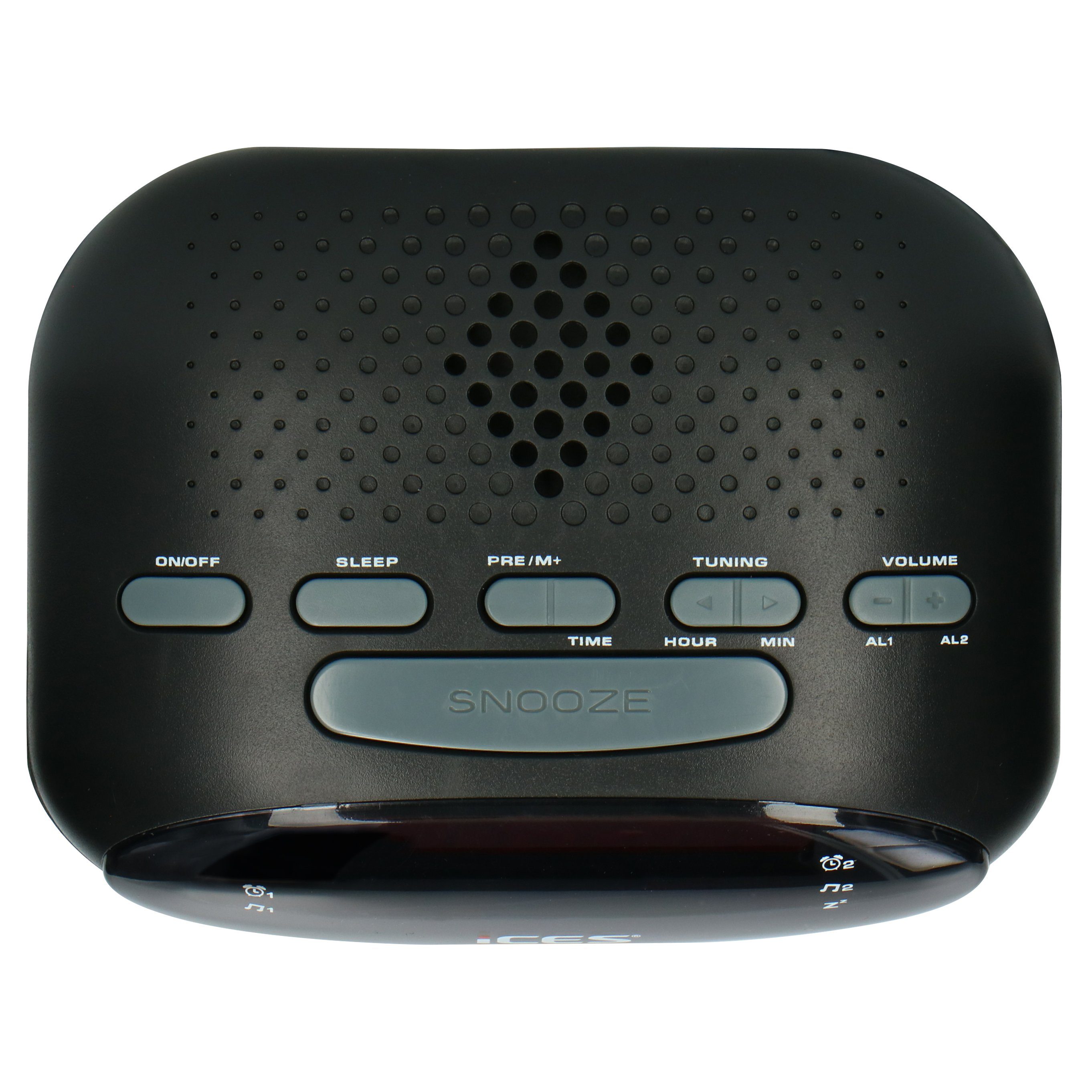 Lenco Radiowecker ICR-210 Black modernes Uhrenradio mit LED Display & Batterie, erhältlich in 4 Farben