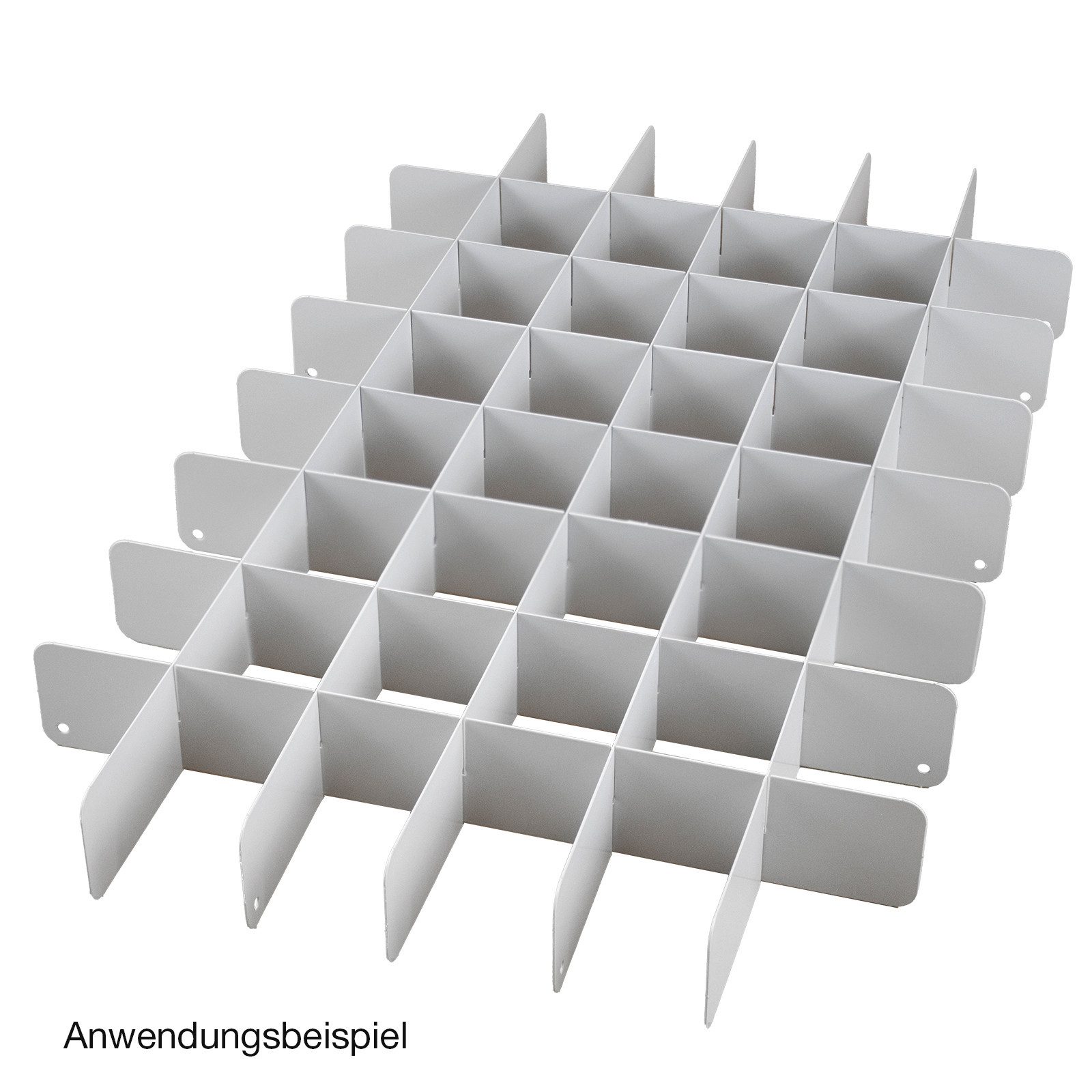 PROREGAL® Schubladeneinsatz Einteiler Schubladenschrank Kobra, Höhe 5cm, 34x5cm, Lichtgrau