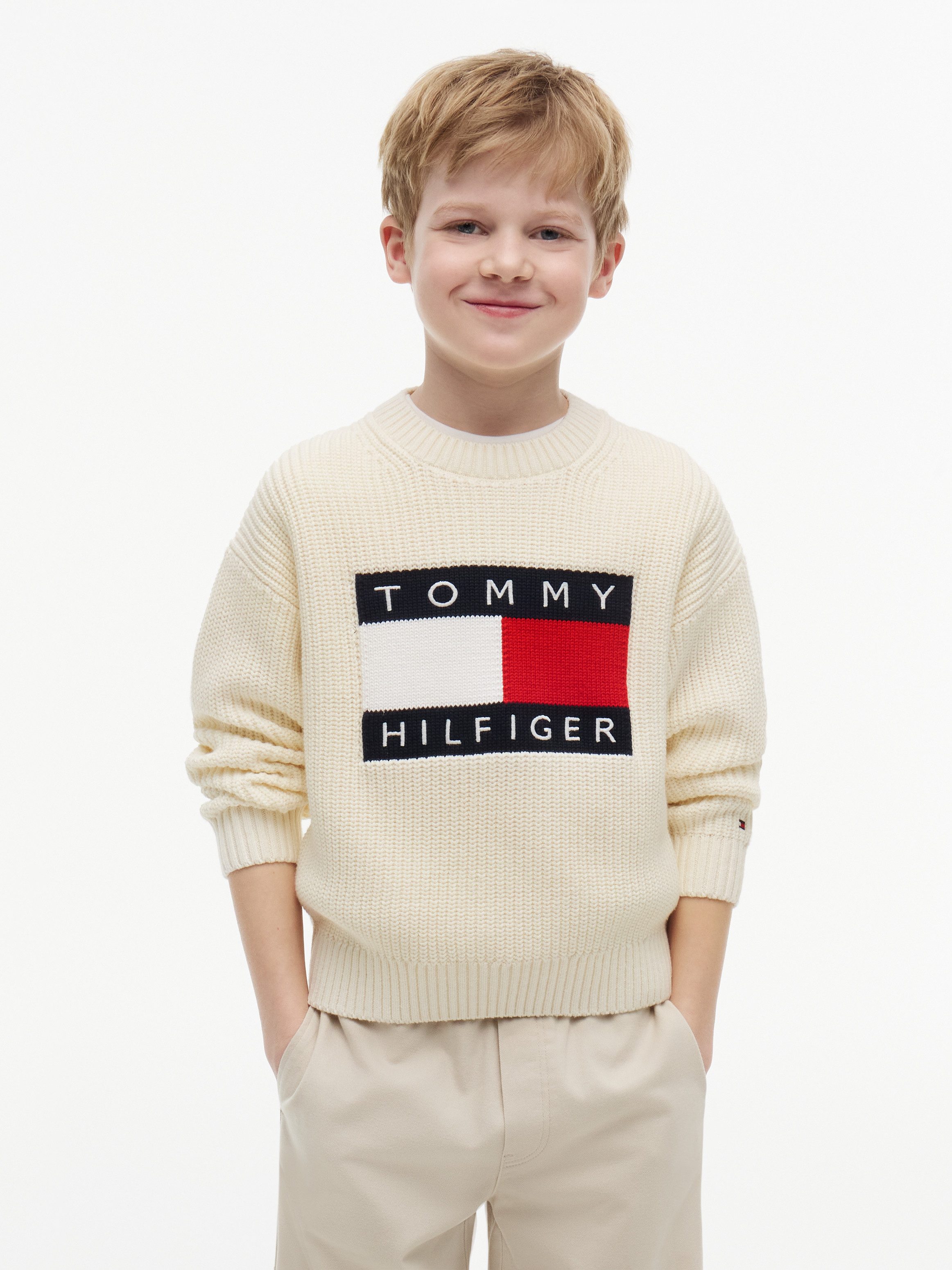 Tommy Hilfiger Strickpullover Regular fit, für Kinder bis 16 Jahre