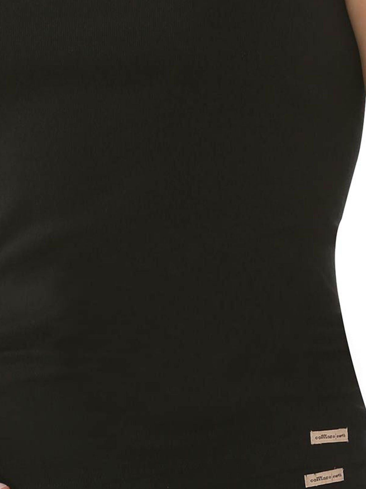 COMAZO Achselhemd Damen Baumwoll Vegan schwarz (Stück, 1-St) Achselträgerhemd