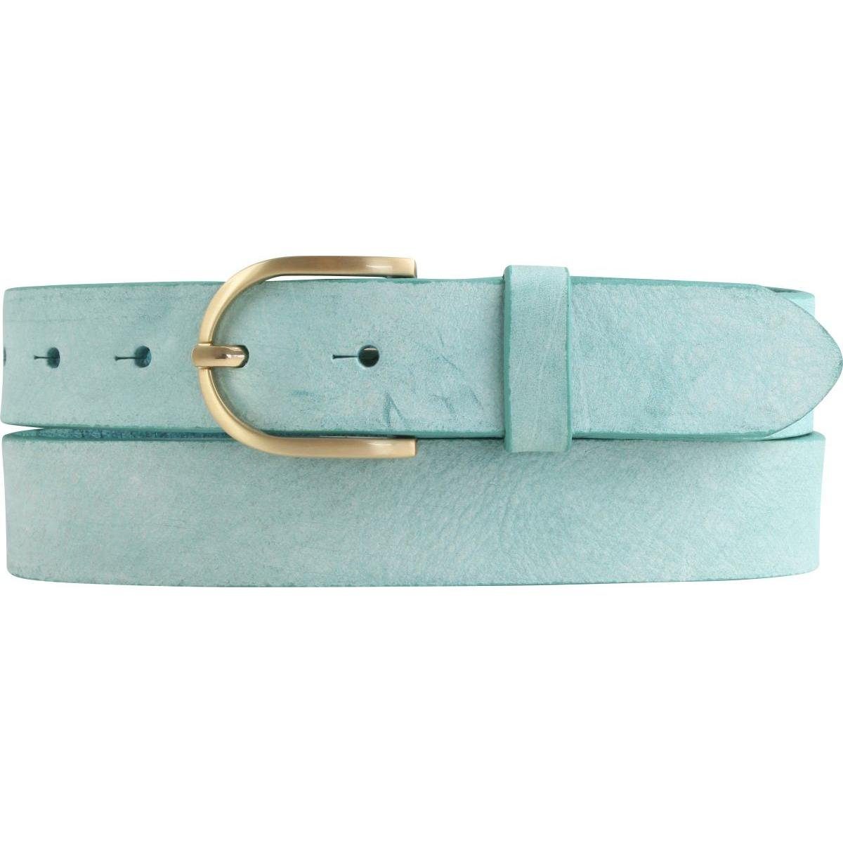 Ledergürtel Damen-Gürtel aus weichem Vollrindleder Vintage-Look 3 cm - Leder-Gürte