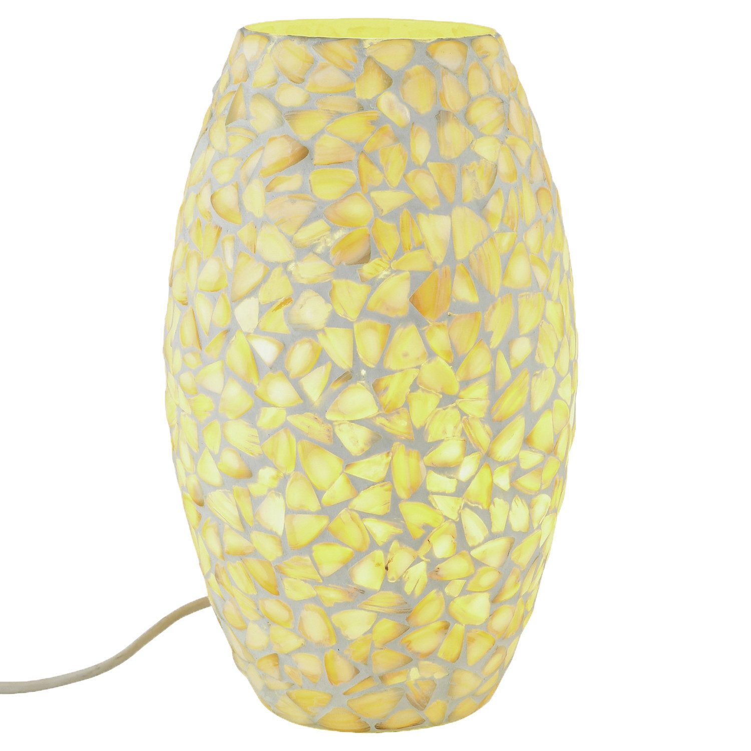 Marrakesch Orient & Mediterran Interior Nachttischlampe Boho Deko tischlampe Nachtischlampe aus Glas Mosaik Tiaga -2-, Handarbeit