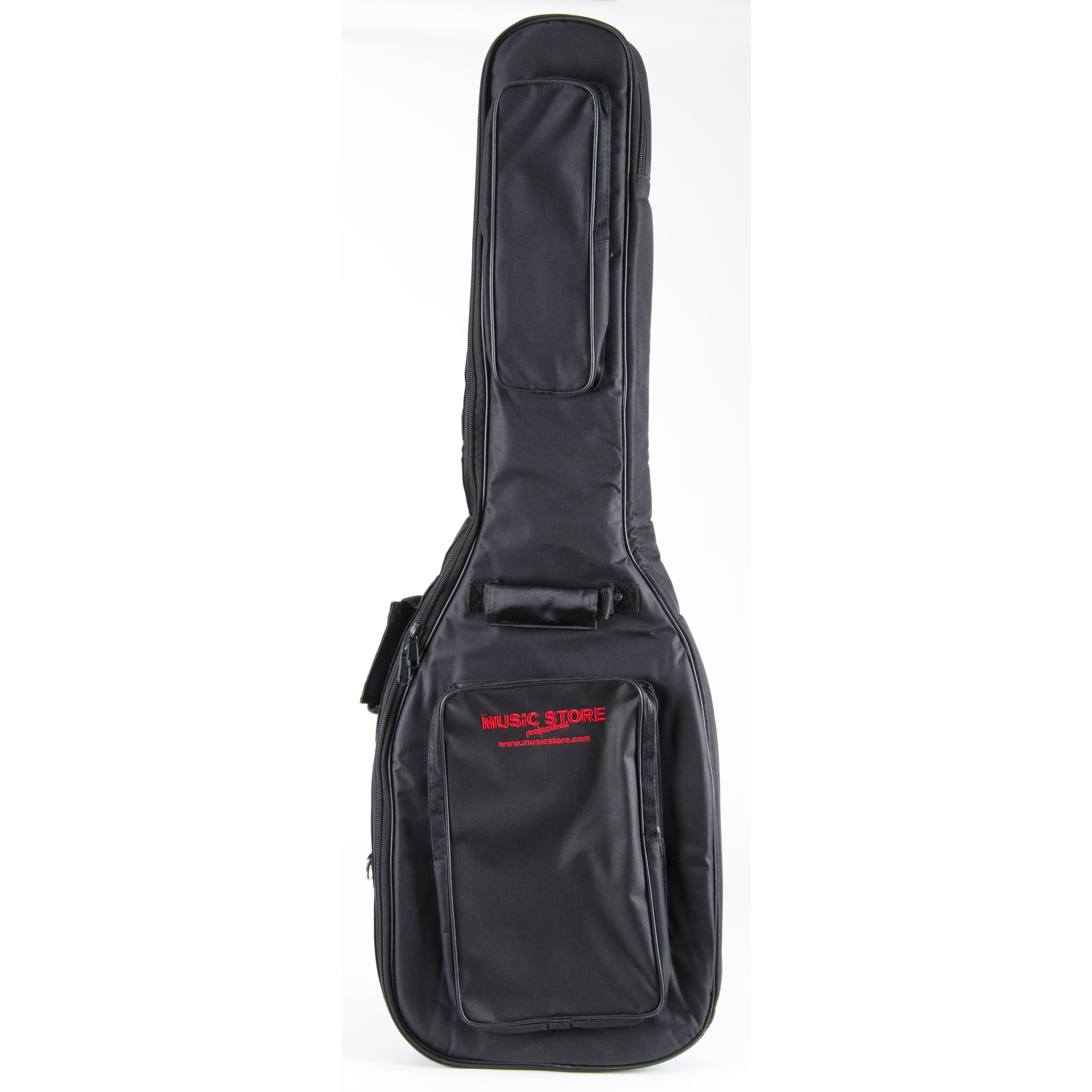 MUSIC STORE Gitarrentasche (Gigbag E-Bass Super Deluxe Wetterfestes Nylongewebe 30mm Polsterung Zubehörfach Stabiler Reißverschluss, Bass-Gigbags, Bags für E-Bässe), Gigbag E-Bass, Wetterfestes Nylongewebe, 30mm Polsterung