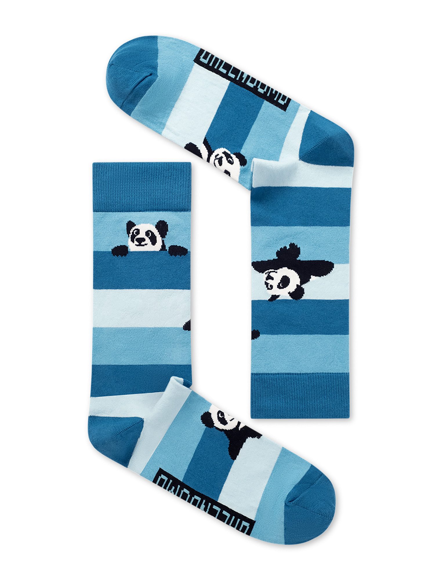 GreenBomb Socken Socks Panda Stripes 2 Bio-Baumwoll-Mix, Polyamid, Elasthan, kreative Designs