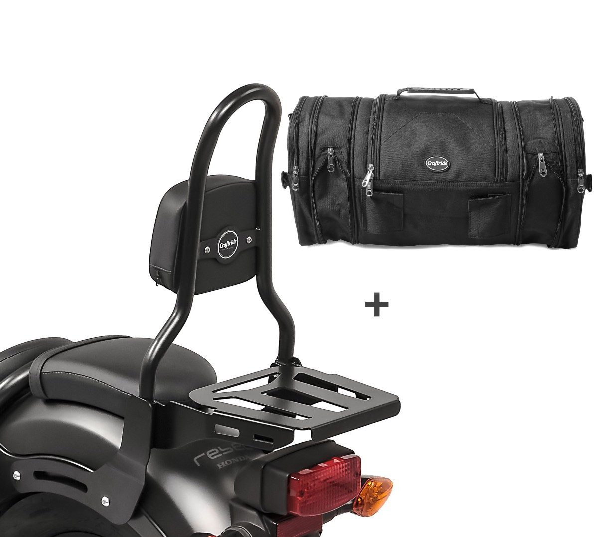 Reisetasche Sissybar M3 + Hecktasche RB1 für Kawasaki VN 900 Classic / Custom 06-1