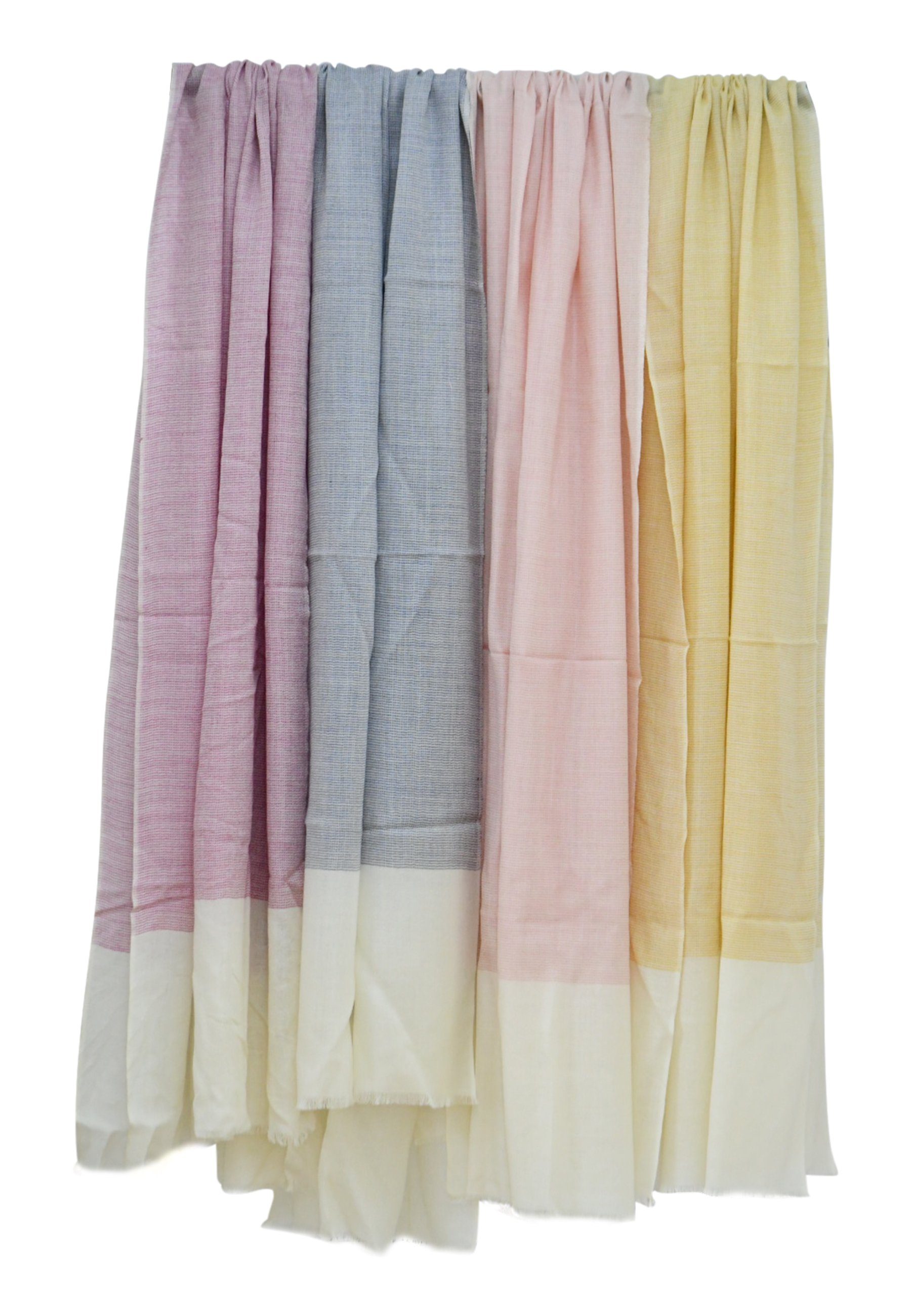 Schal Unverkennbar mit Chilli einzigartigem Blue Sie Kaschmir-Wollschal aus Aussehen Stil: Ihren mit rosa eleganter Erhöhen Schal Wolle zweifarbiger Eleganz,