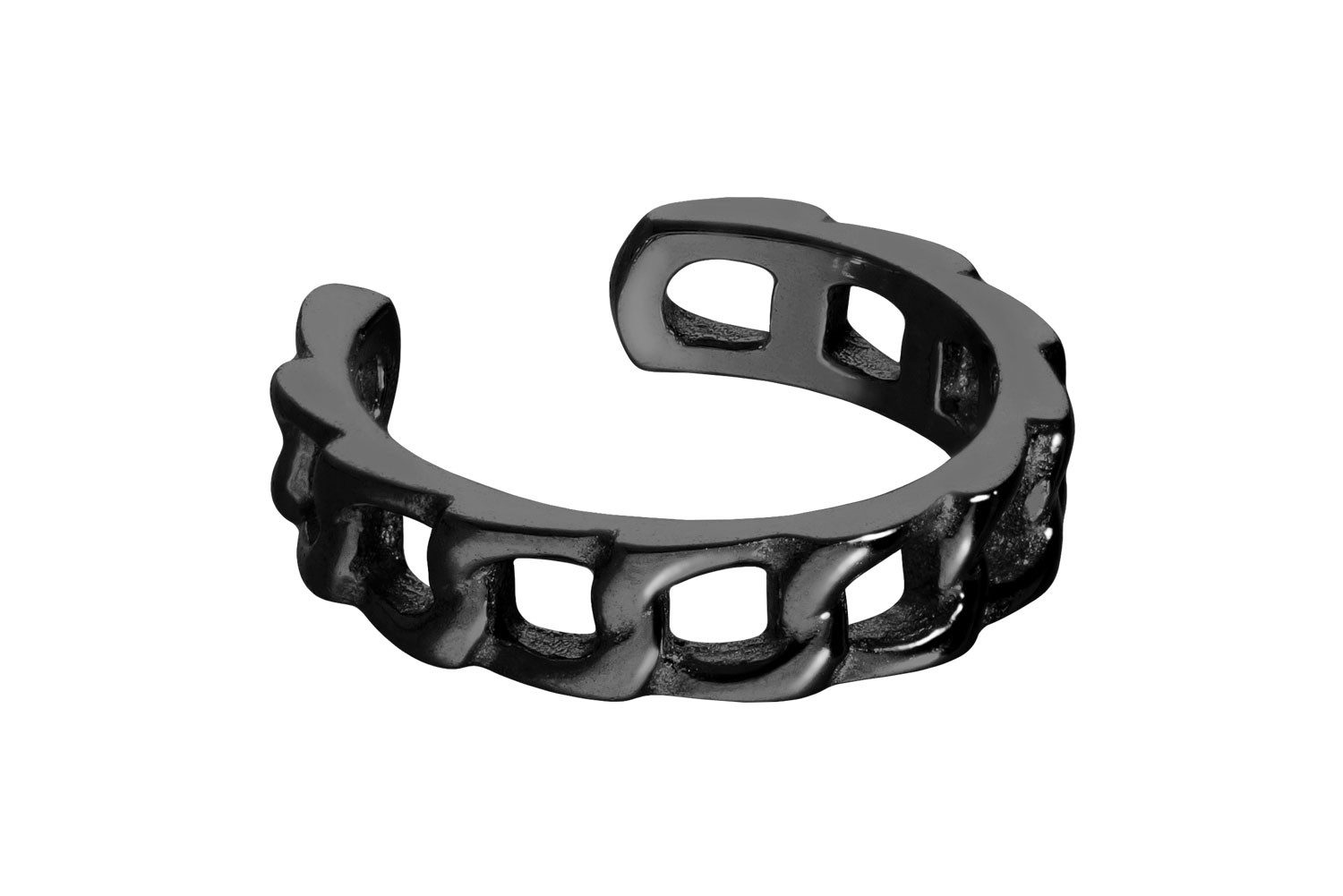 PIERCINGLINE Fake-Spirale Chirurgenstahl Fake Ohrring PANZERKETTEN-DESIGN (Fake Piercing-Ringe, 1-tlg)