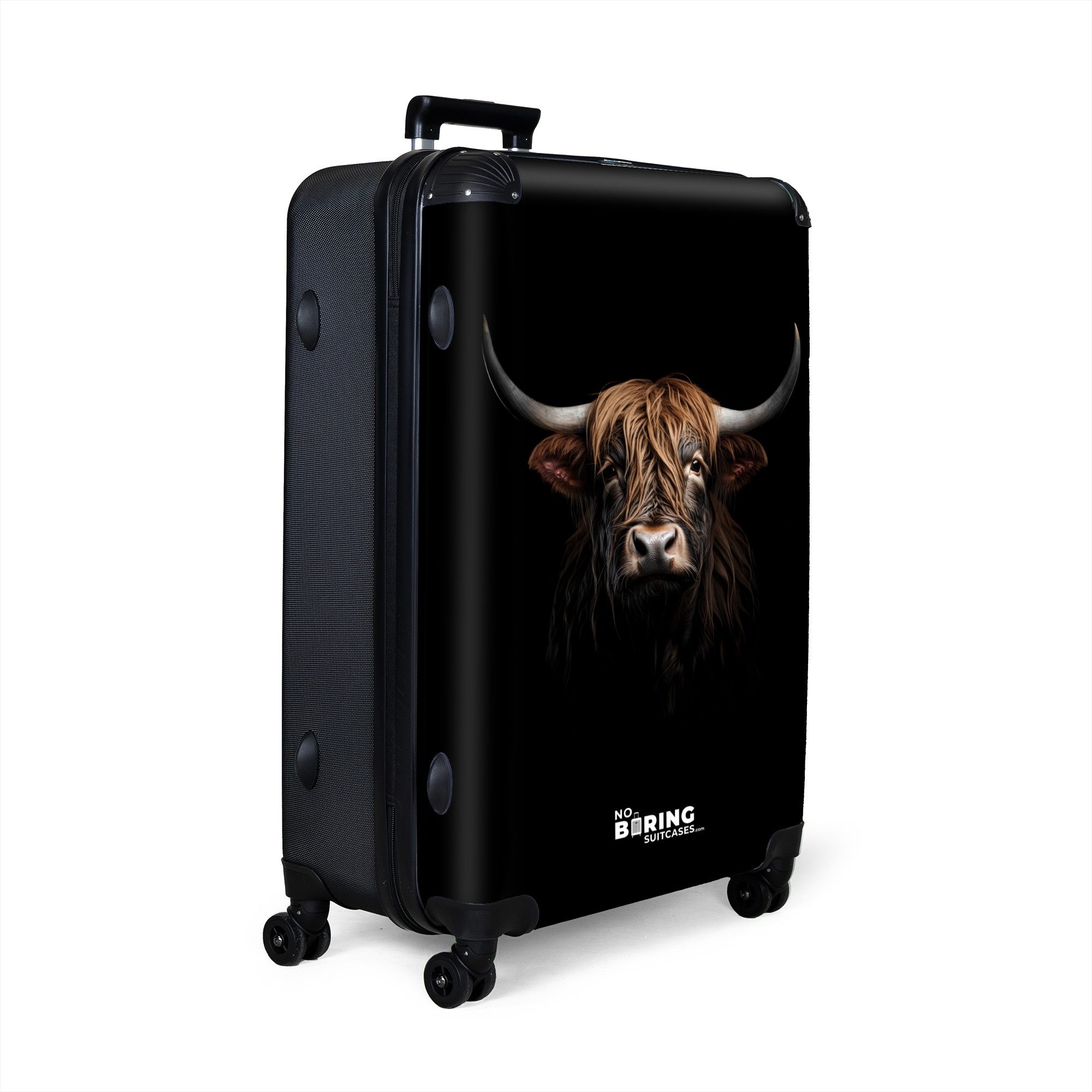 NoBoringSuitcases.com© Hartschalen-Trolley Schottischer Highlander Porträt günstig online kaufen