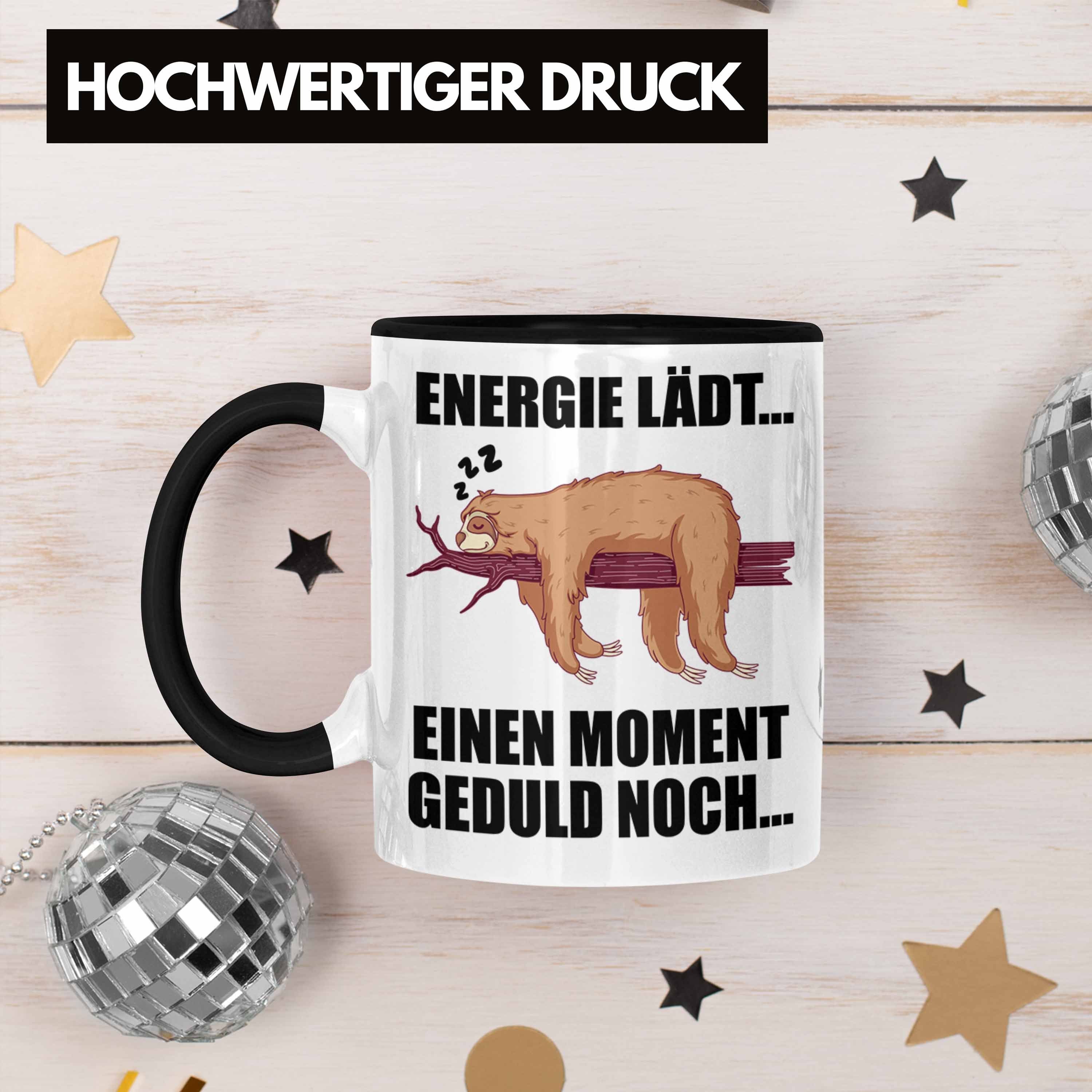 Trendation Tasse Trendation Faultier Arbeitskollege Männer Frauen Schwarz Tasse Spruch mit Kollege Kaffeetasse Geschenk 