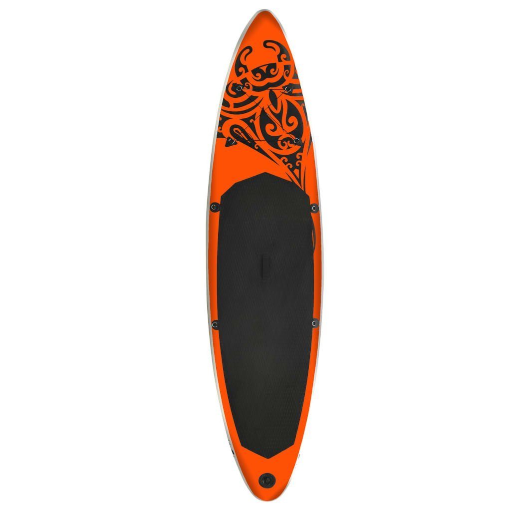 Aufblasbares Orange vidaXL cm Board Up Stand 305x76x15 Schlauchboot DOTMALL Set Paddle