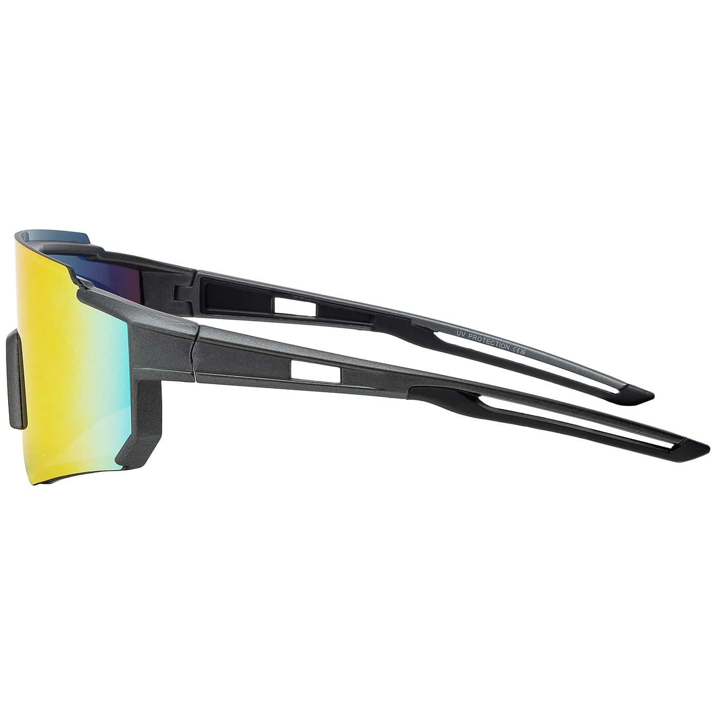 BEZLIT Eyewear Pilotenbrille Unisex Sonnenbrille Sportlich verspiegelt (1-St) mit schwarzen Linsen, Rot/Gelb, Blau und Blau Lila