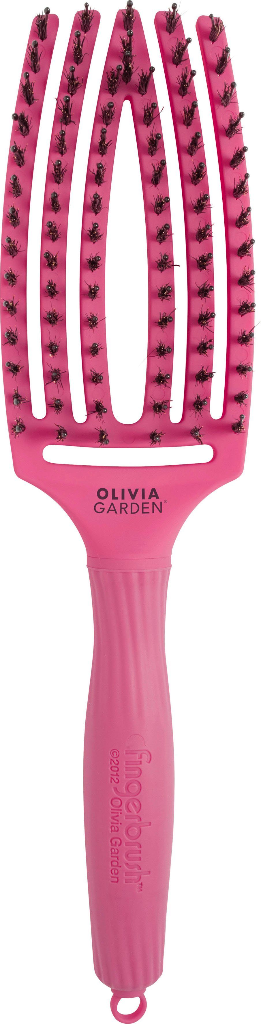 Combo Haarbürste OLIVIA Medium pink GARDEN Fingerbrush