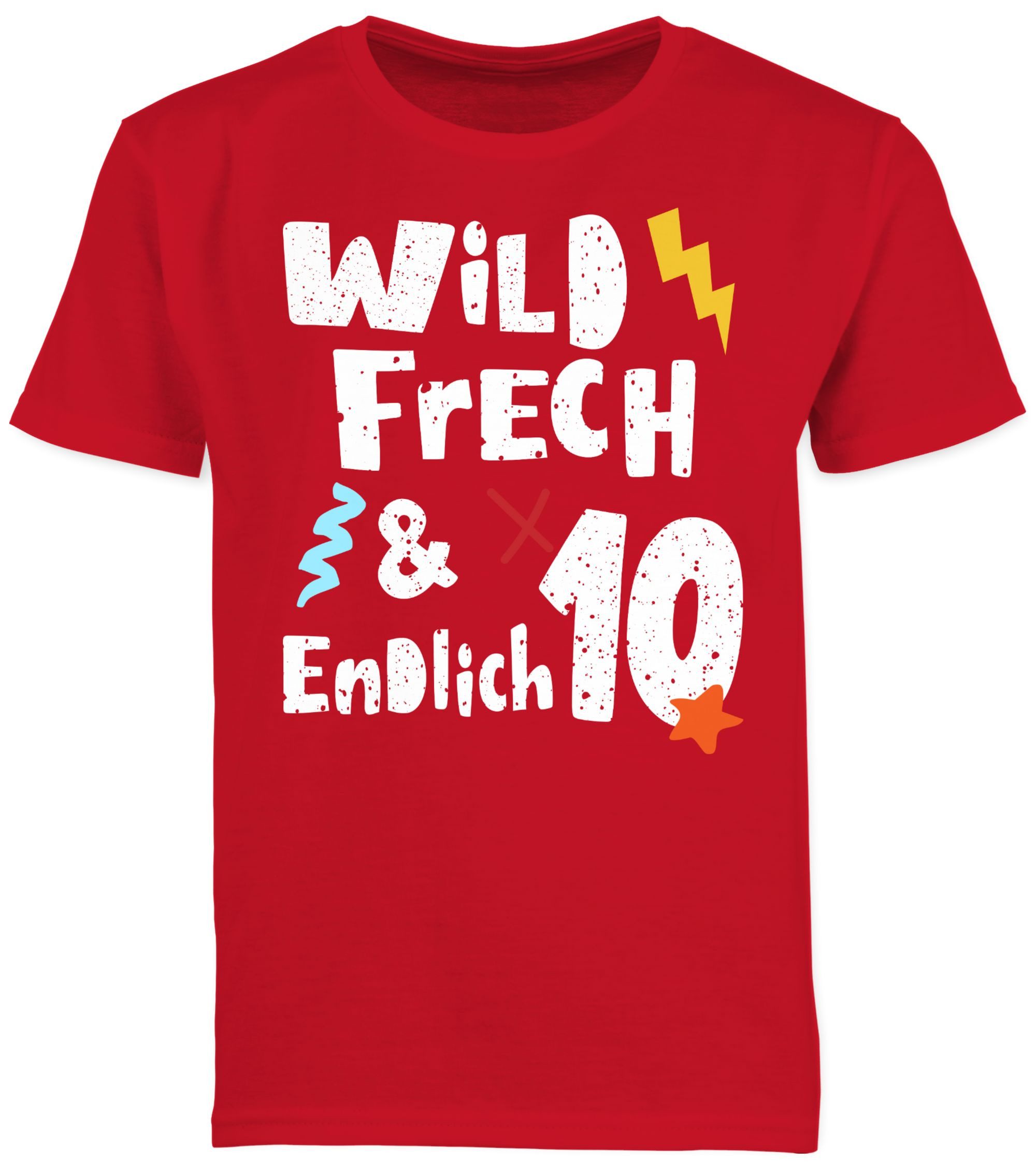 T-Shirt Wild frech und endlich 10 - Zehn Jahre Wunderbar