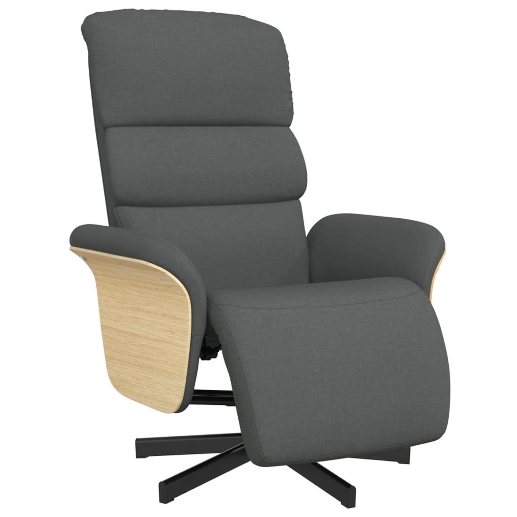 vidaXL Sessel Relaxsessel mit Fußteil Dunkelgrau günstig online kaufen