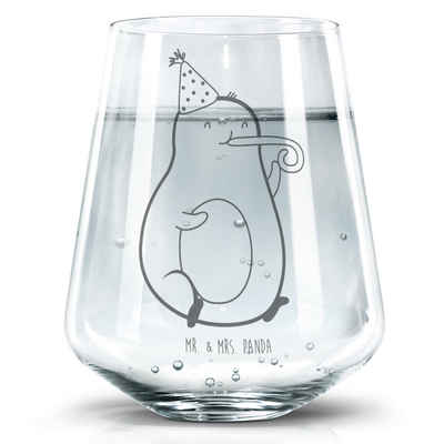 Mr. & Mrs. Panda Glas Avocado Feier - Transparent - Geschenk, Trinkglas mit Gravur, Trinkgl, Premium Glas, Hochwertige Lasergravur