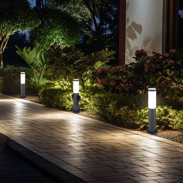 Globo LED Außen-Stehlampe, Leuchtmittel inklusive, Außenstehlampe Sockelleuchte Gartenlampe dimmbar Fernbedienung LED 3x