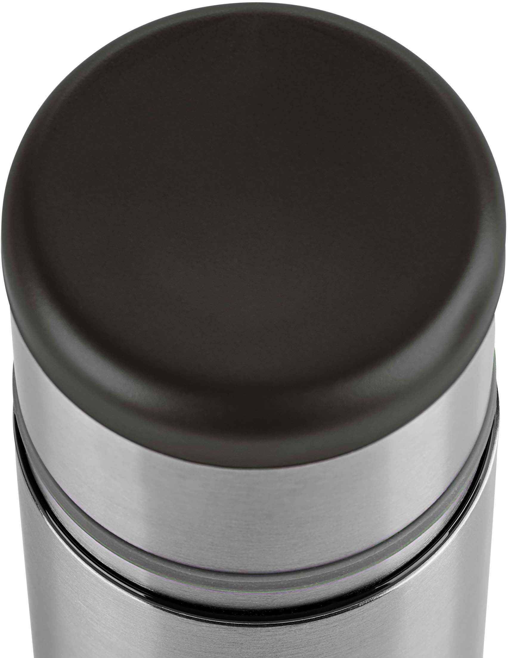 Emsa Isolierflasche Mobilty, Edelstahl schwarz, SAFE LOC-Verschluss, 100% dicht, 12h heiß/24h kalt