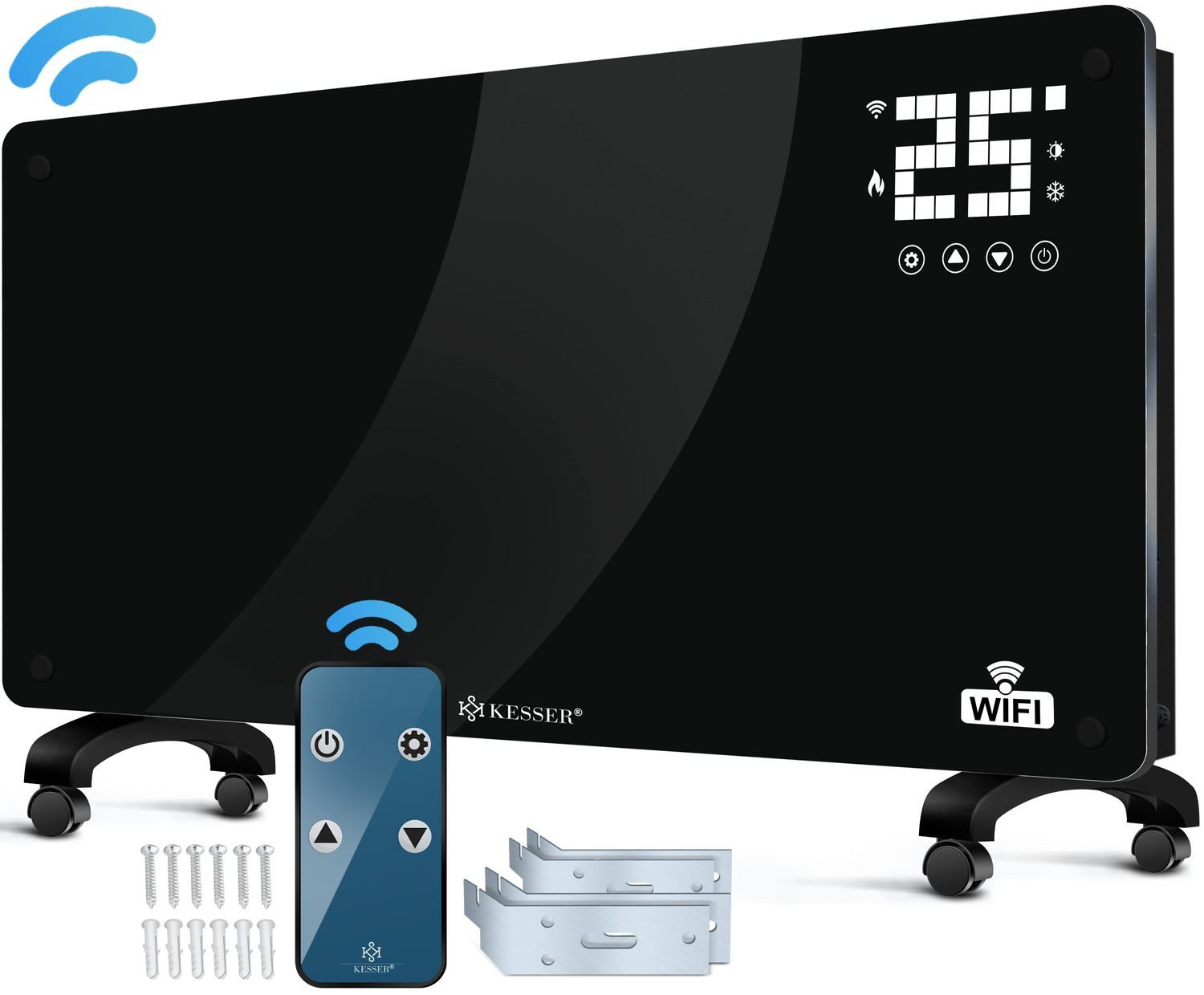 KESSER Heizgerät, 2500 W, Glaskonvektor Glas Heizung Elektroheizkörper APP günstig online kaufen