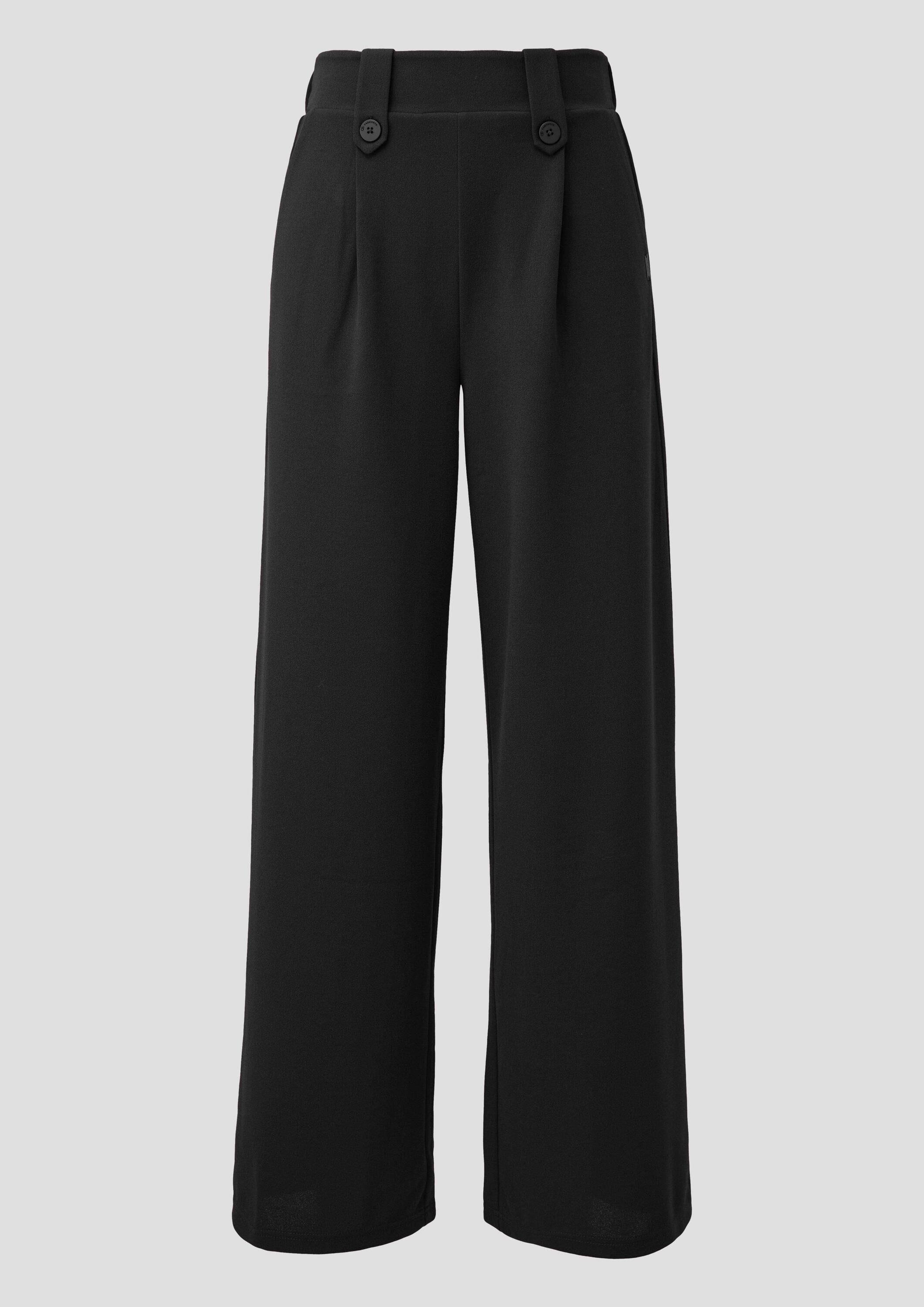 QS Chinos Hose Wide-Leg Hose aus Interlockjersey – Bild 5 von 5