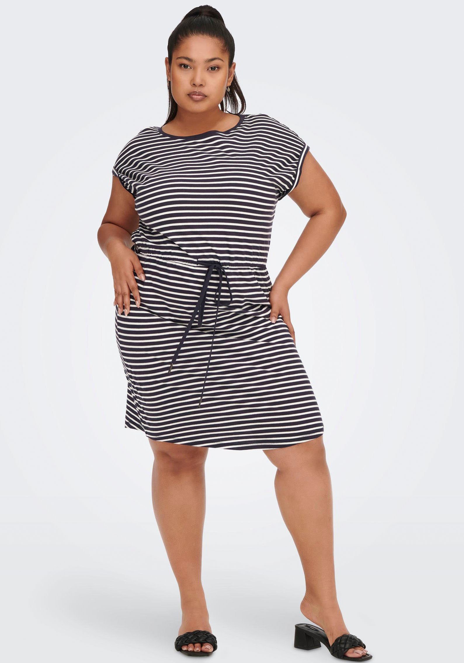 KNEE CARMAKOMA ONLY CARAPRIL Minikleid NOOS JRS DRESS SS STRIPE