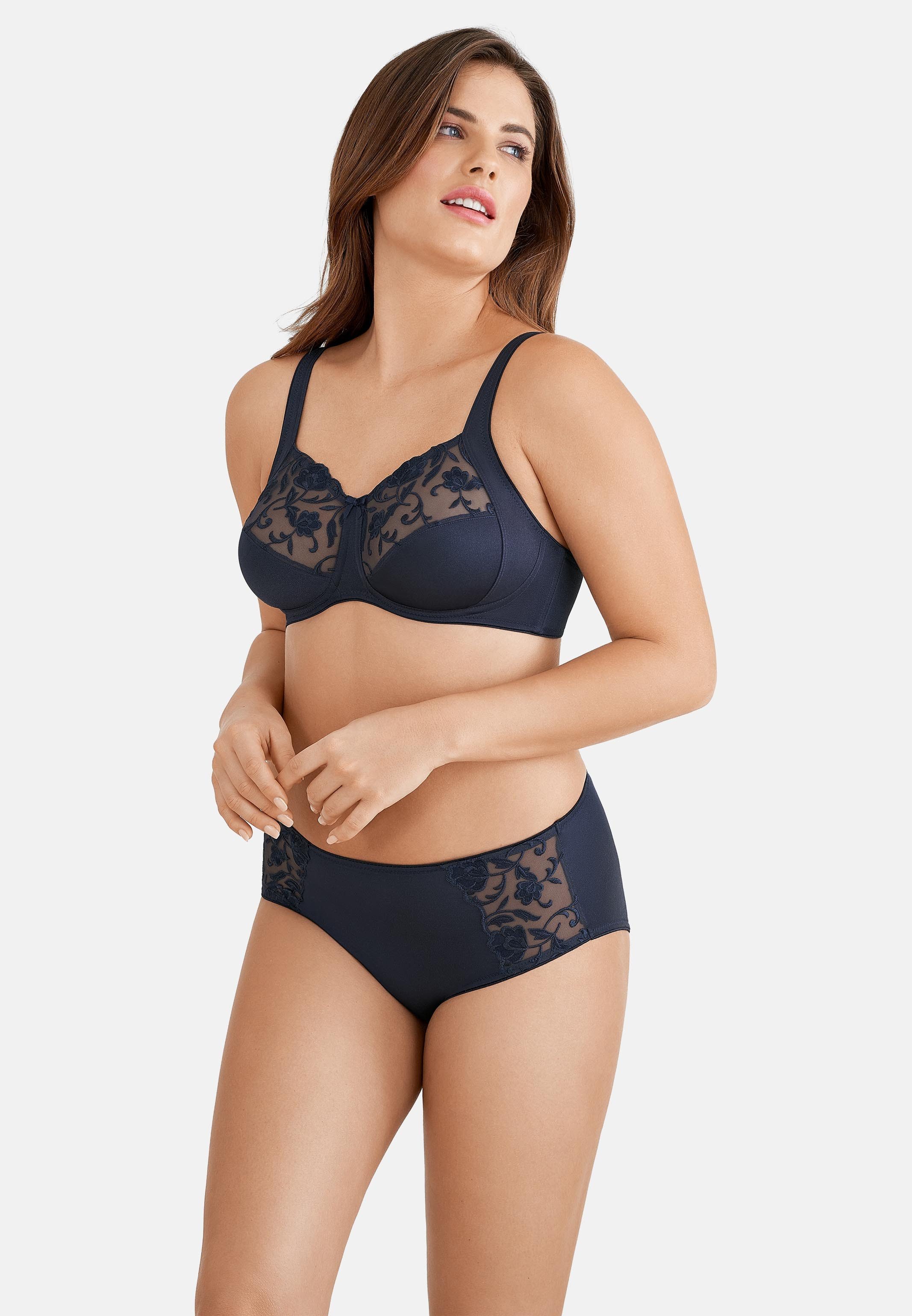 Felina Bügelloser BH Moments (1-tlg) BH ohne Bügel - Blumen-Stickerei an den Obercups
