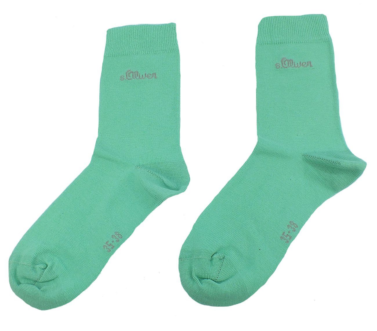 s.Oliver 2-Paar, Socken Socks s.Oliver Damen Herren Unisex Langsocken Freizeitsocken Paar) Baumwolle 2 (Packung,