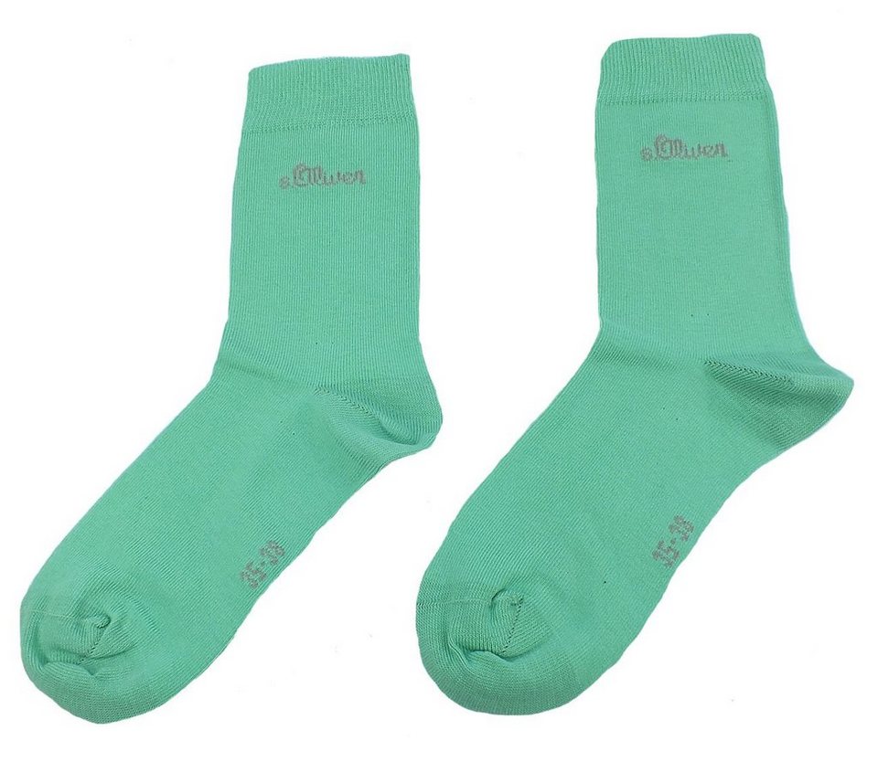 Freizeitsocken Socken Herren Unisex s.Oliver Damen Paar) Baumwolle Langsocken 2-Paar, 2 Socks s.Oliver (Packung,