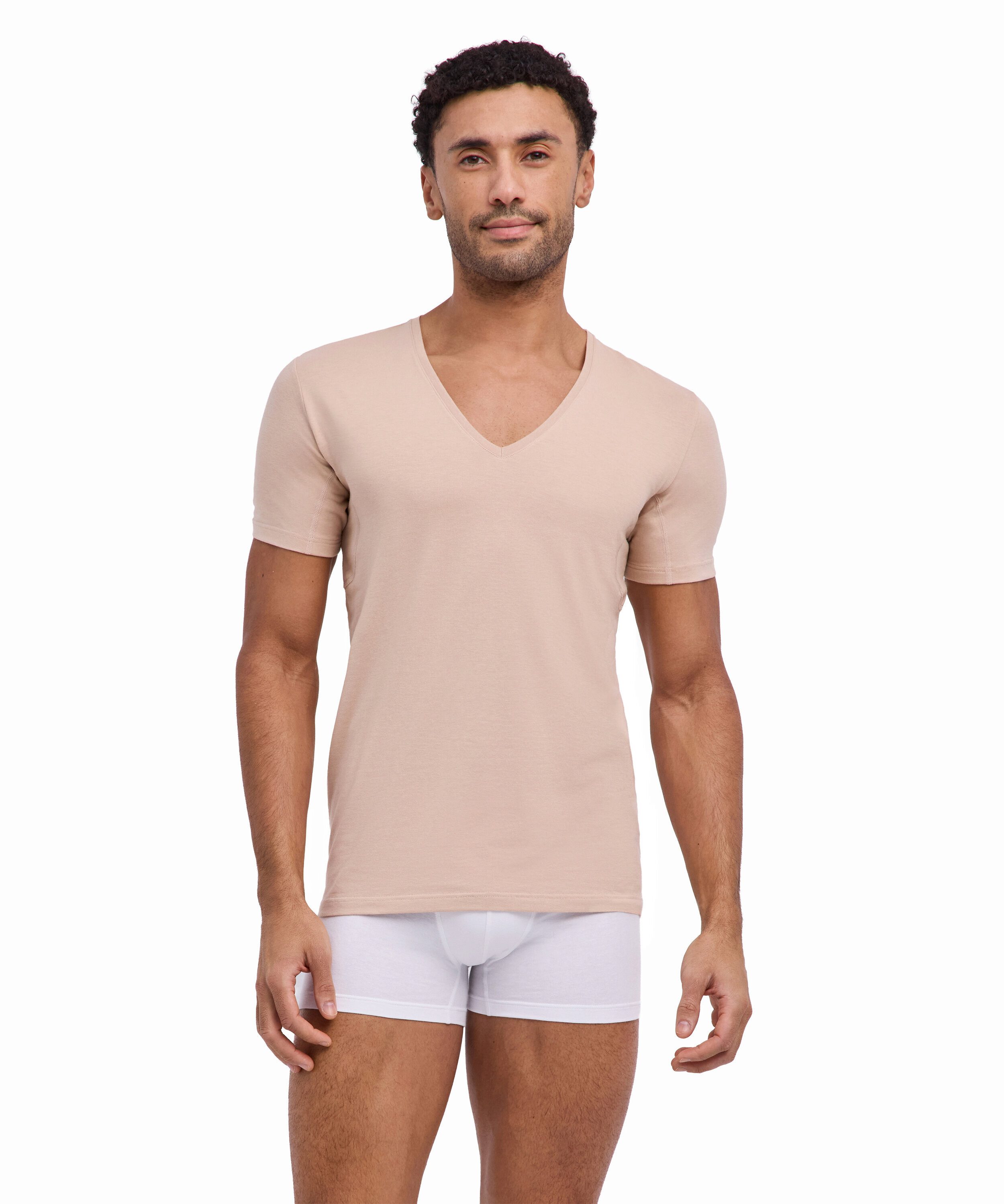 FALKE T-Shirt Daily Climate Control tiefer V-Ausschnitt, kurzarm, Cotton-Mix