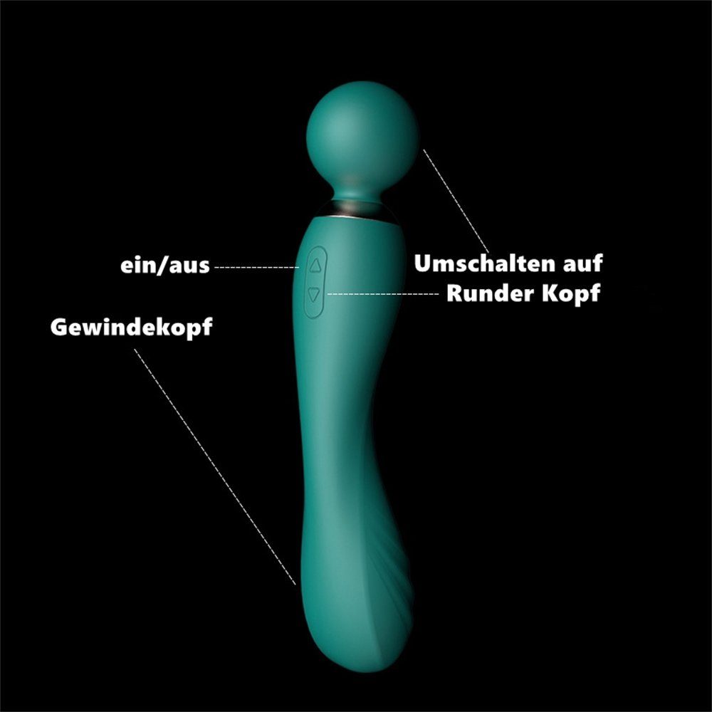 (1-tlg) G-Punkt Stimulator, Vibratoren Klitoris Doppelkopf G-Punkt-Vibrator Massagestab,Silikon HOTFUN