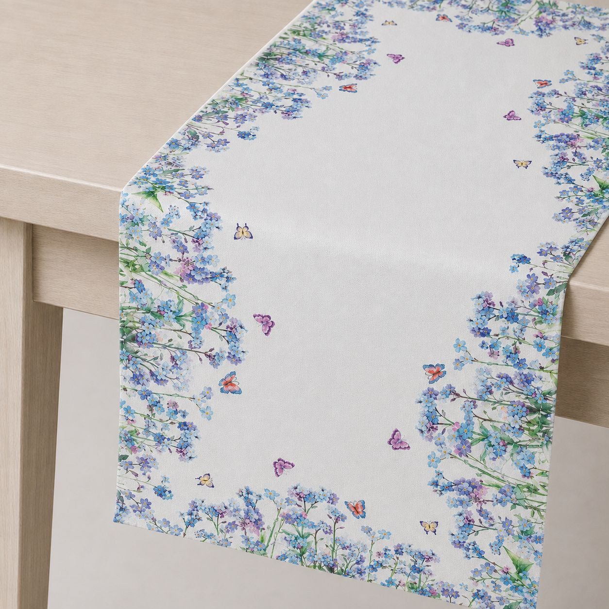 texpot Tischdecke Tischläufer Druckmotiv Blumen und Schmetterlinge (1-tlg)
