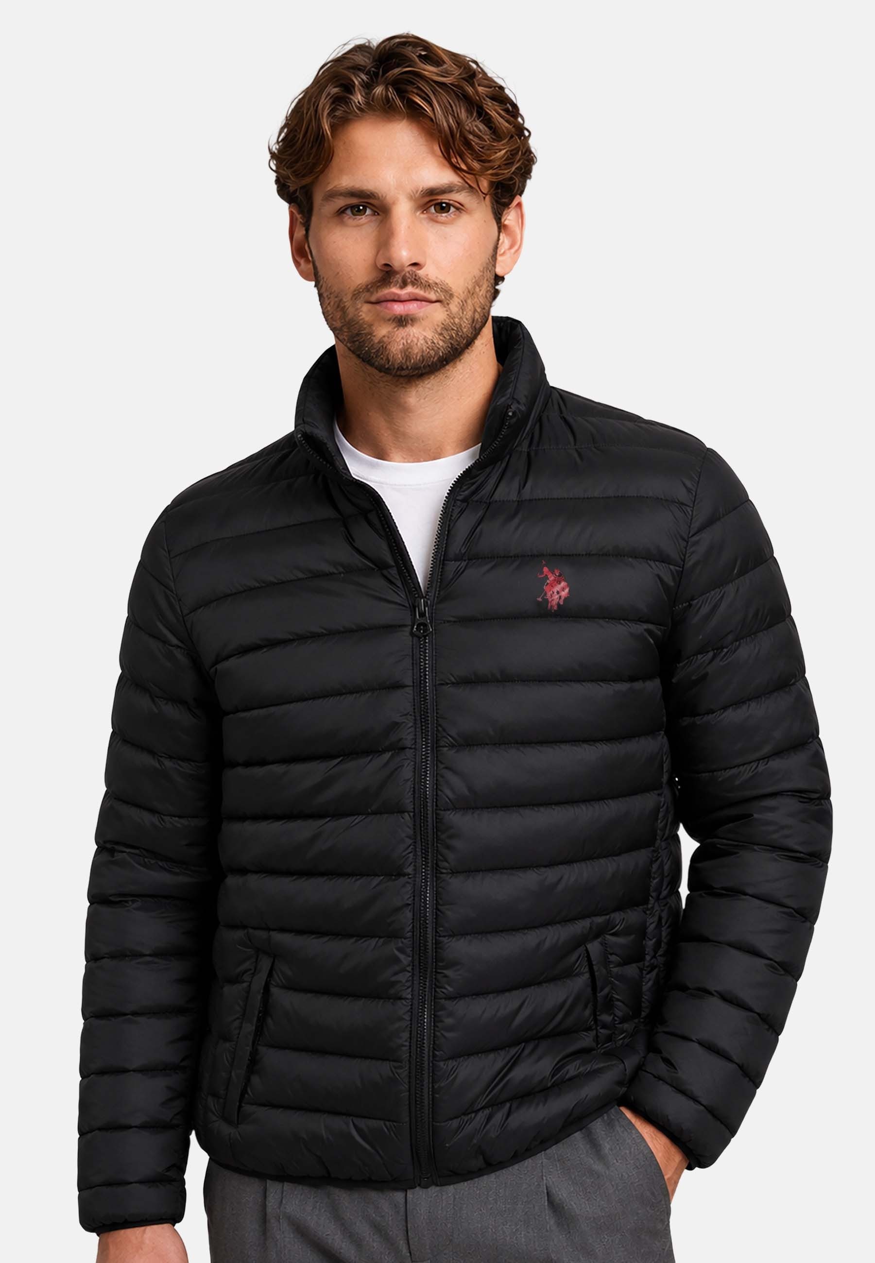 U.S. Polo Assn. Steppjacke leichtes Modell mit Stehkragen und Zippertaschen Sportliche Übergangsjacke mit klassischer Steppoptik und Brustlogo