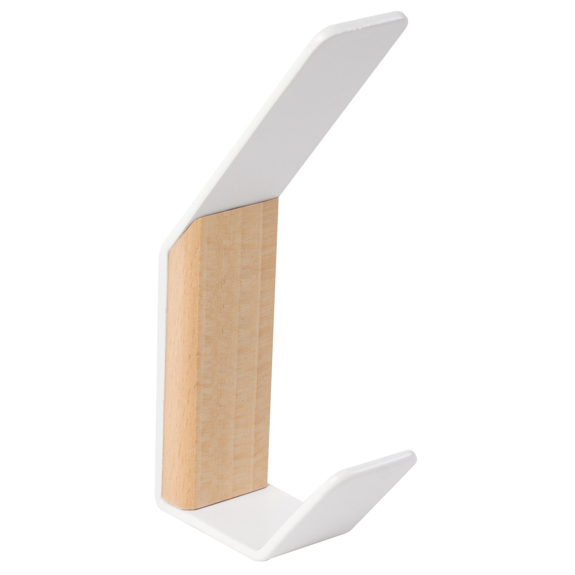 nesu Garderobenhaken Garderobenhaken "Doppel" aus Metall und Buchenholz