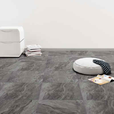 Teppichboden PVC-Fliesen Selbstklebend 5,11 m² Schwarz mit Muster, vidaXL