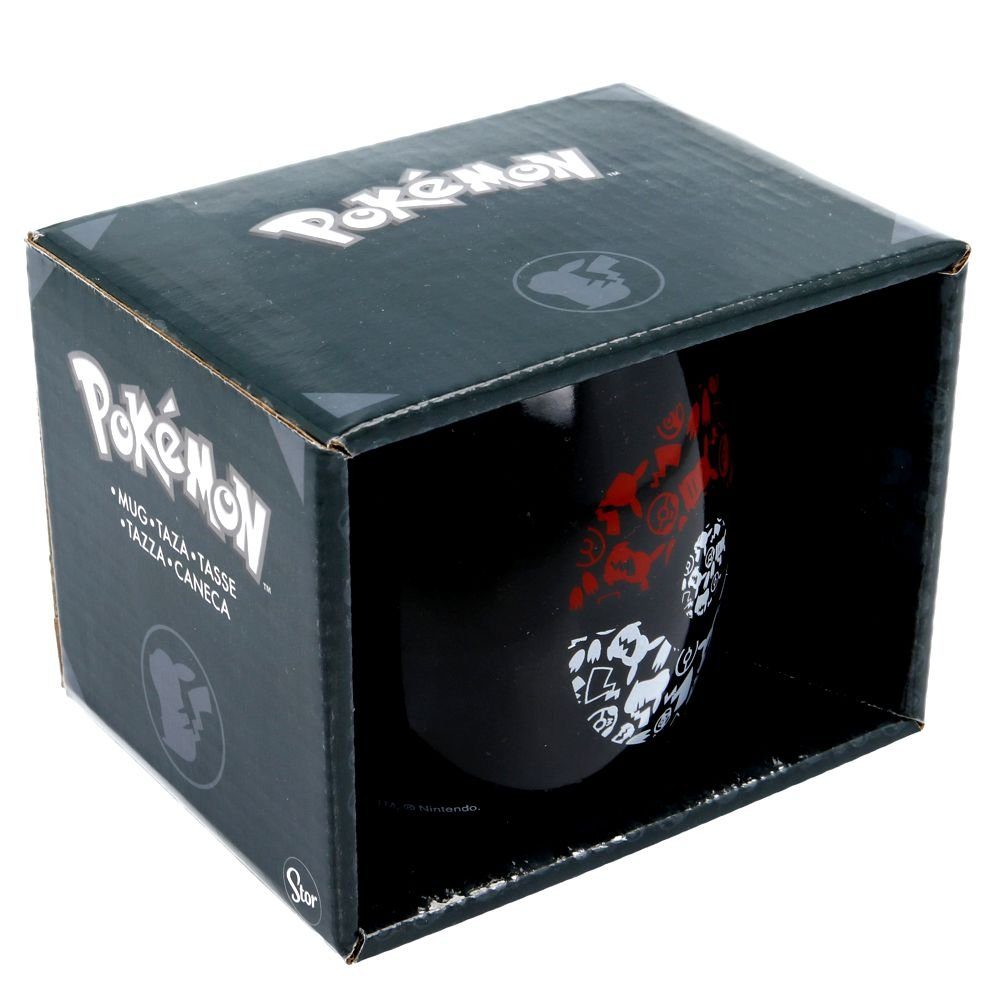 POKÉMON Kindergeschirr-Set Keramik Tasse Catch Em All Pokémon 380ml Henkel-Becher Geschenkbox, Keramik