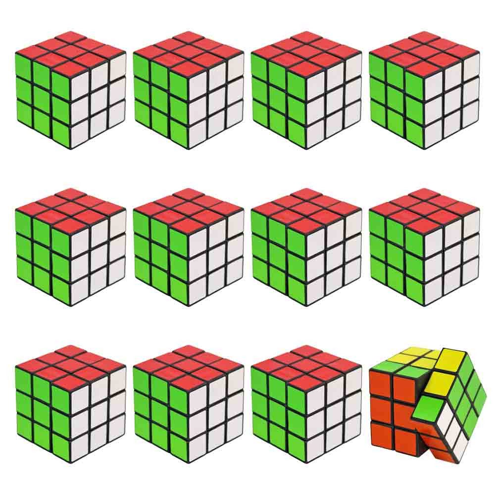 BEMIRO Motorikwürfel Zauberwürfel Knobelspiel - ca. 5 cm, (12-tlg)