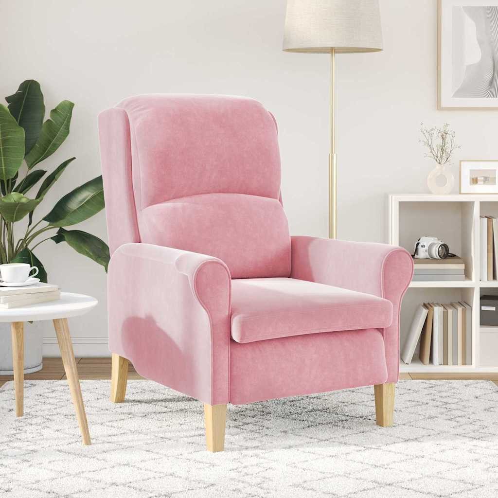 vidaXL Sessel 76 x 94 x 102 cm Sessel Wohnzimmer Polstersessel Relaxsessel rosa