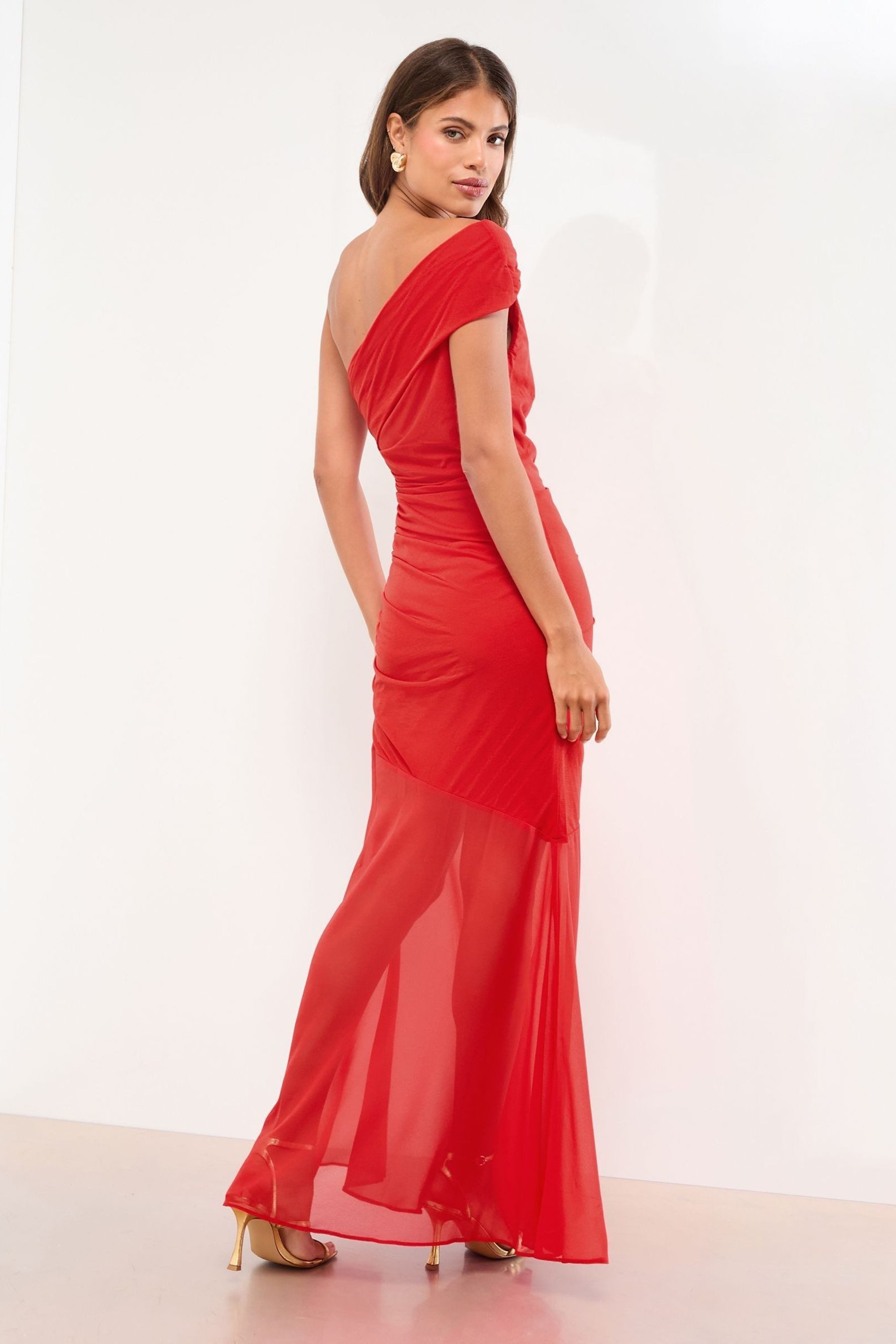 LIPSY Maxikleid Lipsy Maxikleid mit Mesh-Saum, Regular (1-tlg) günstig online kaufen