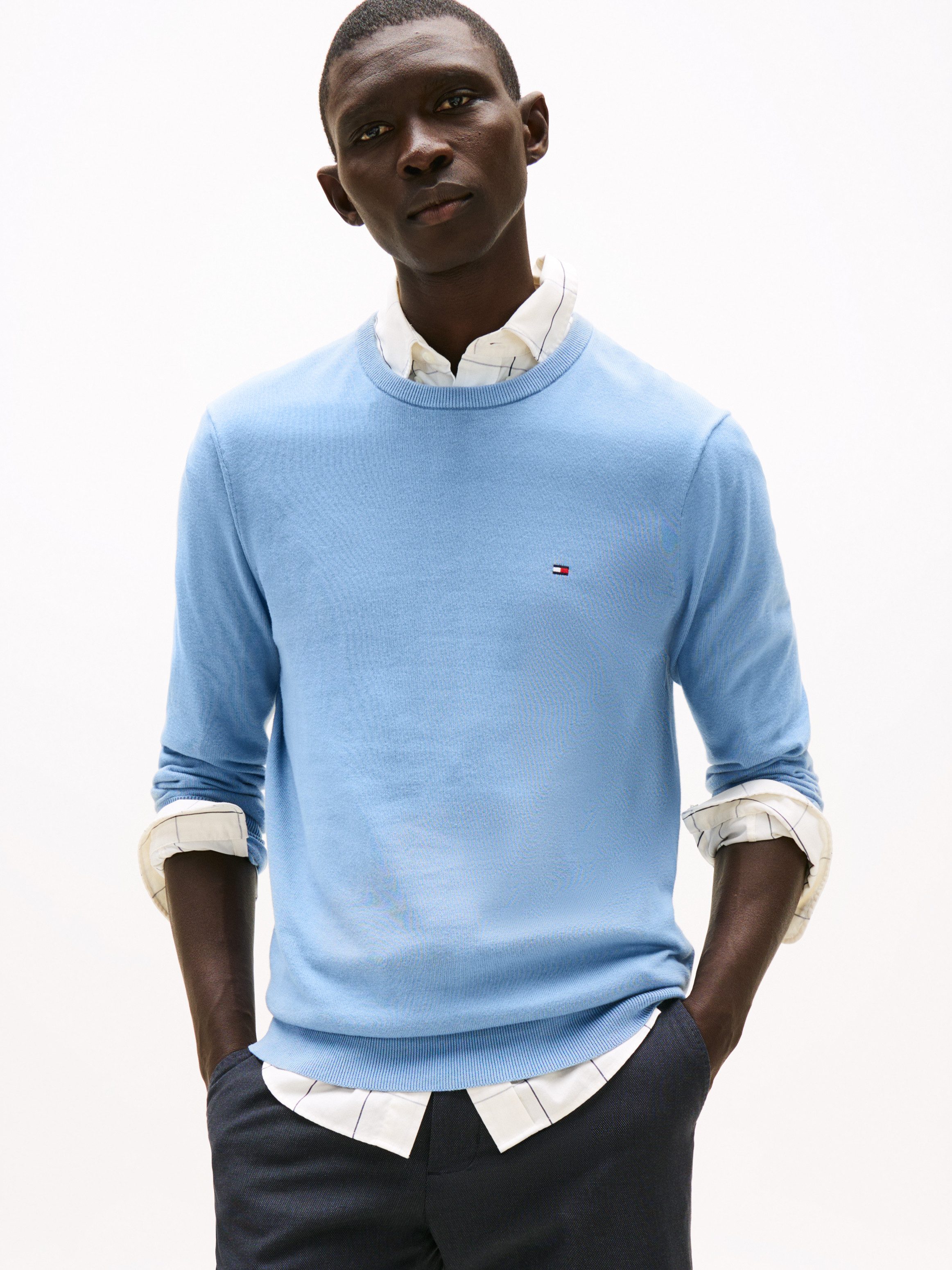 Tommy Hilfiger Rundhalspullover ESSENTIAL COTTON CREW günstig online kaufen