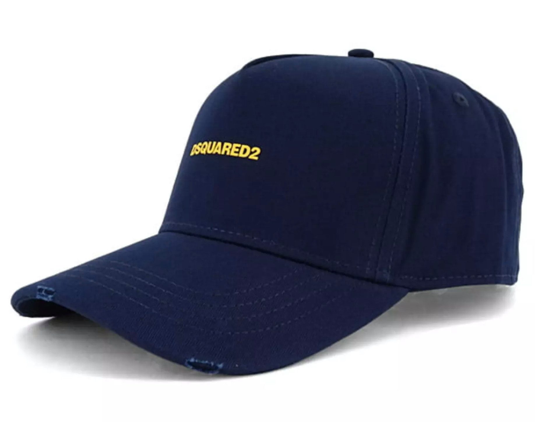 Dsquared2 Baseball Cap Mini Logo Icon Kappe Mütze Cap Basebalkappe Destroyed-Details für einen authentischen Used-Look