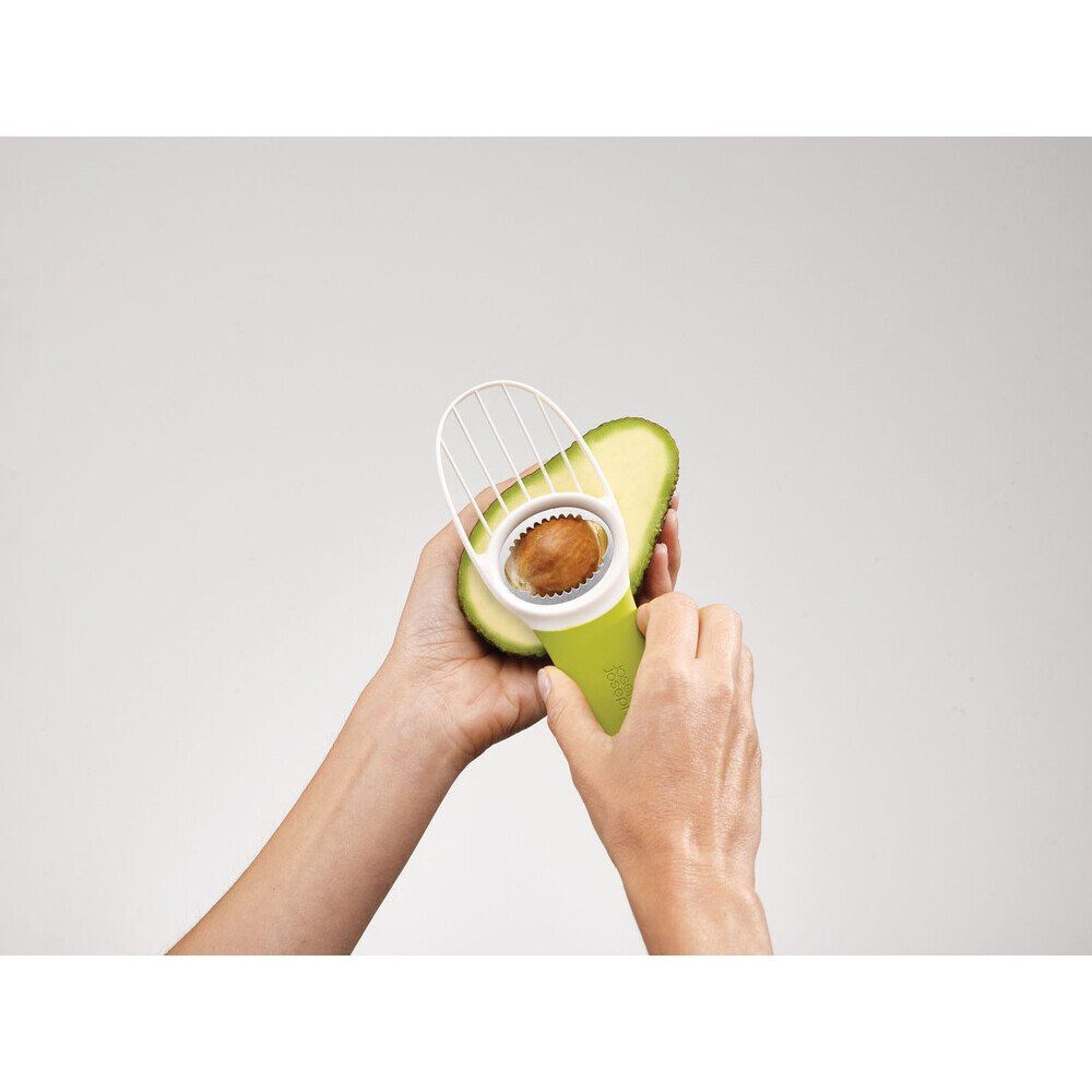 Joseph Joseph Gemüsemesser Avocado Messer 3 in 1 GoAvocado, Avocado Messer, 1,80cm, Edelstahl, grün