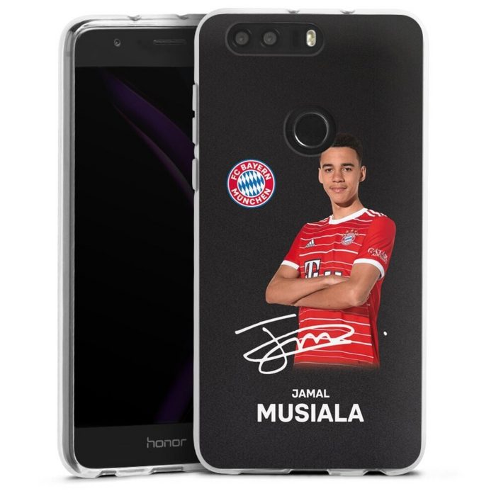 DeinDesign Handyhülle Jamal Musiala Offizielles Lizenzprodukt FC Bayern München Huawei Honor 8 Silikon Hülle Bumper Case Handy Schutzhülle