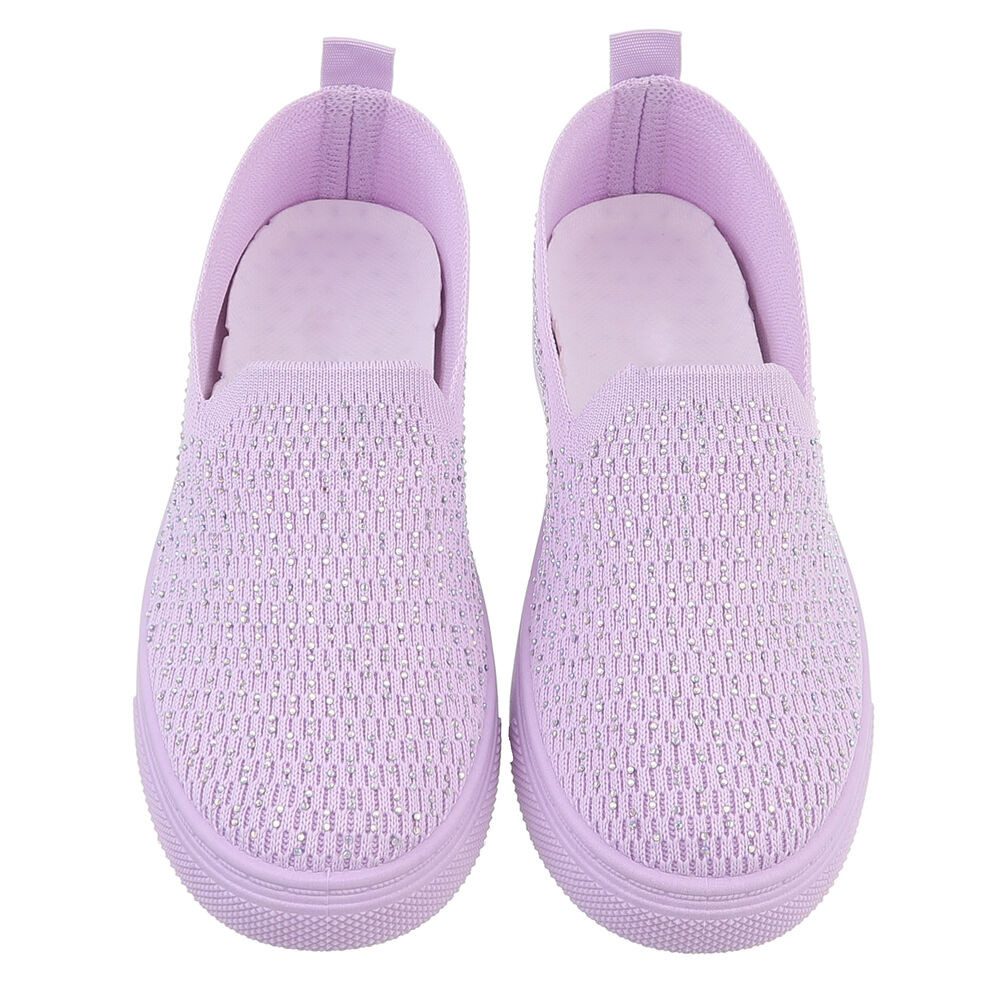 Ital-Design Damen Low-Top Freizeit Slipper (88843594) Flach Sneakers Low in Lila – Bild 4 von 5
