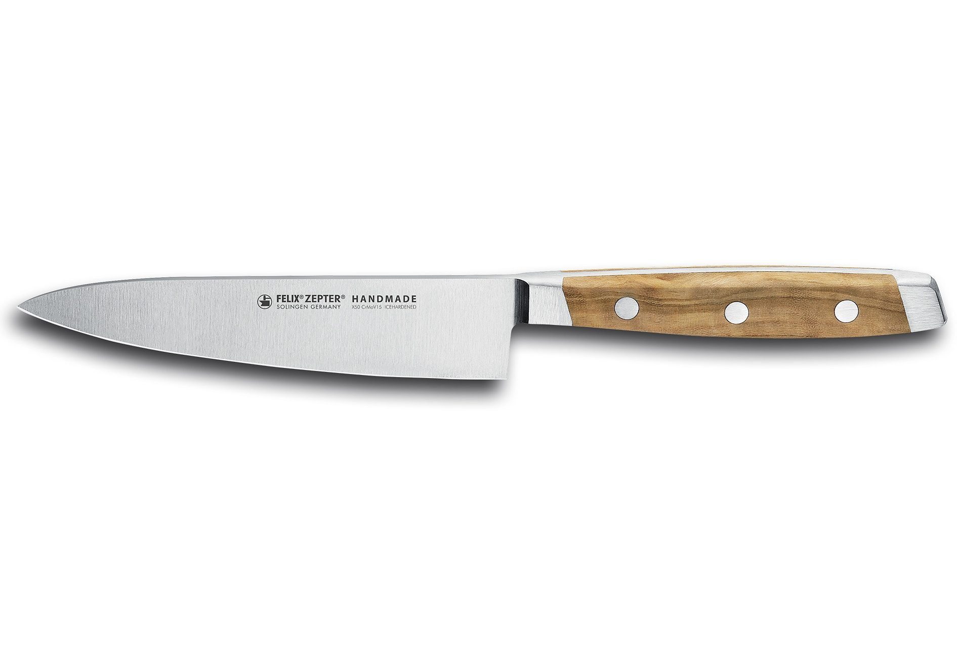 Felix Solingen Gemüsemesser First Class Wood, Handmade in Solingen, lebenslanger kostenloser Nachschleifservice