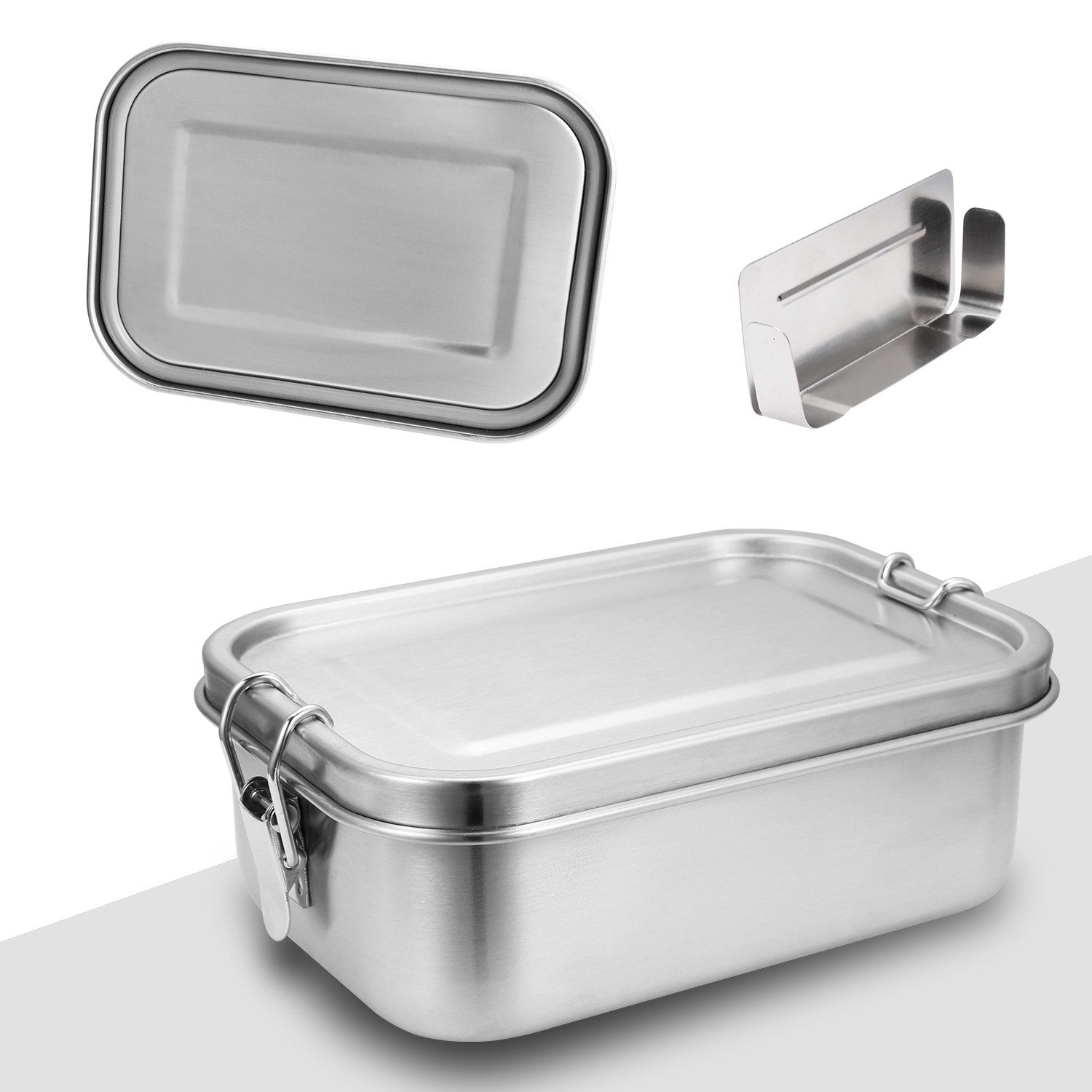 Clanmacy Lunchbox 1400ml Edelstahl Brotdose mit Fächern Lunchbox Auslaufsicher BPA frei