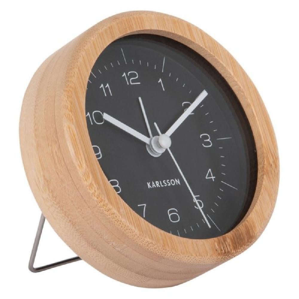 Karlsson Uhr Wecker Neat Bamboo Schwarz günstig online kaufen