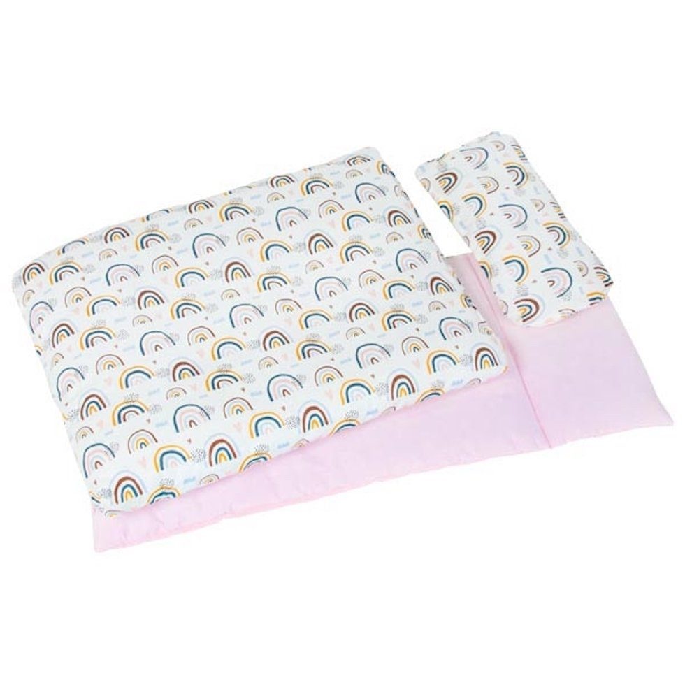 goki Puppen Bettwäsche Puppenbettzeug Regenbogen, (Set, günstig online kaufen