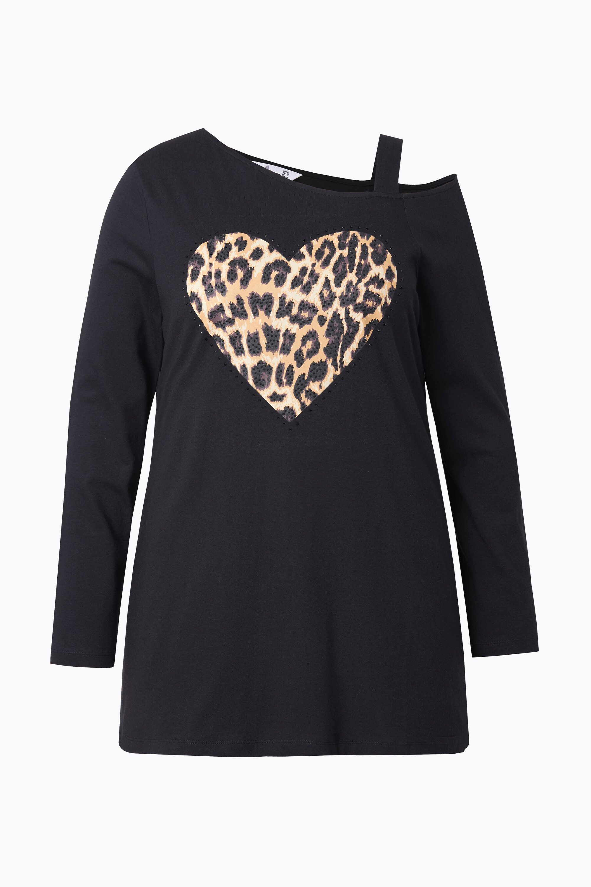 MIAMODA T-Shirt T-Shirt A-Linie Leo-Herz Schulter CutOut günstig online kaufen