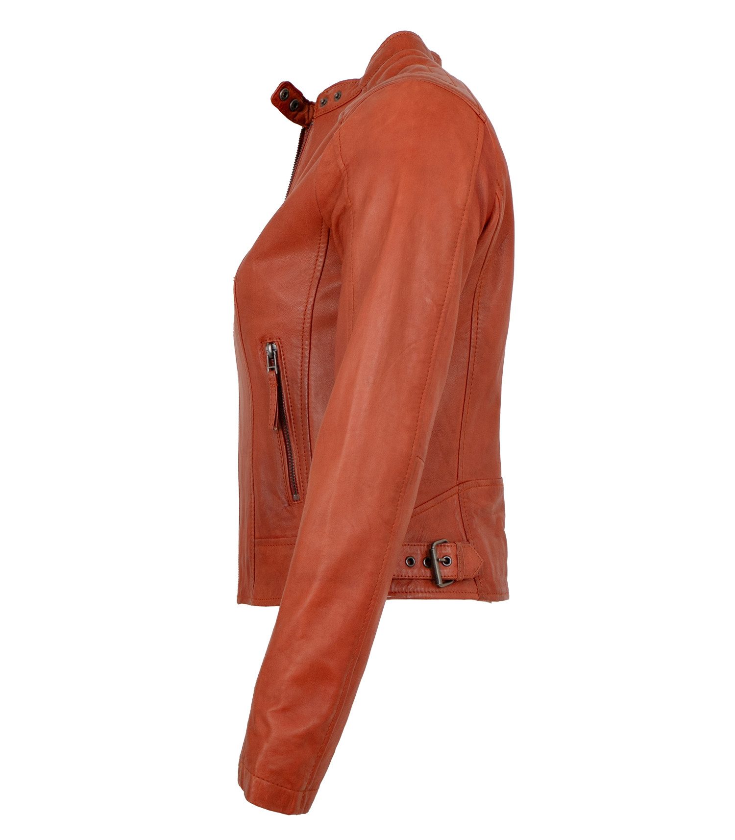 Apple of Eden Lederjacke AOE-118 Apple of Eden - Damen Lederjacke Kruzjacke Lammnappa burned orange