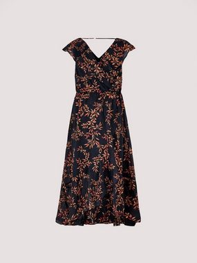 Apricot Midikleid Delicate Leaves Ruffle Midi Dress, in Wickeloptik, mit tollem Druck