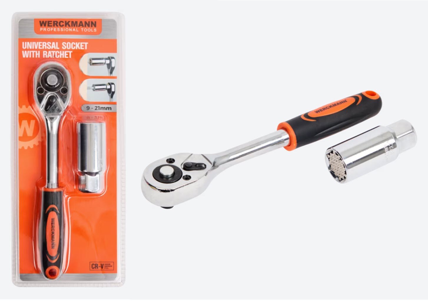 Werckmann Steckschlüssel Ratschen-Steckschlüssel universal (2 St)